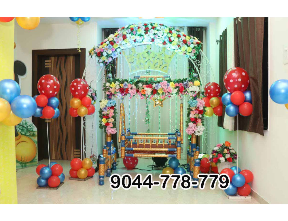 cradle ceremony decoration at home