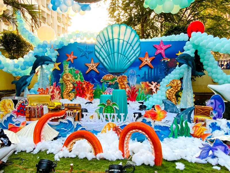  real mermaid theme party for kids, 